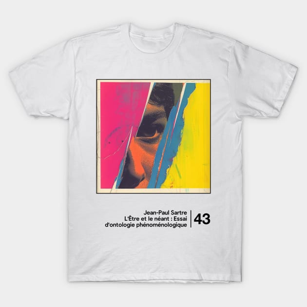 Being & Nothingness - Minimal Style Graphic Artwork T-Shirt by saudade